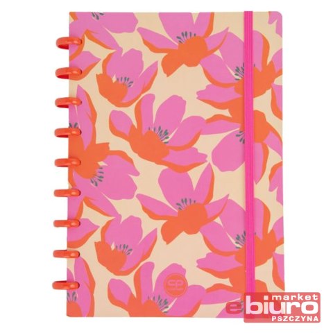 COOLPACK KOŁOZESZYT Z GUMKĄ 100K FLORES ROSA