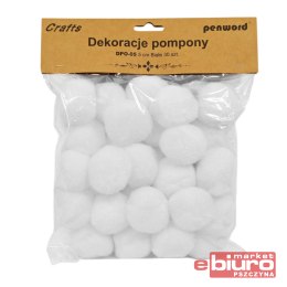 DEKORACJE POMPONY DPO-05 5CM BIAŁE PENWORD