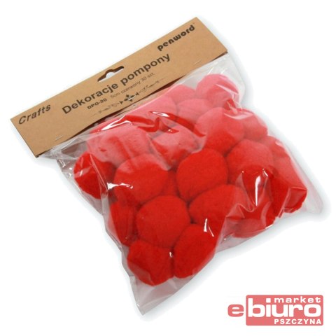DEKORACJE POMPONY DPO-20 5CM CZERWONE PENWORD