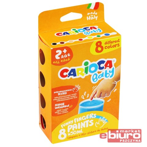 FARBY CARIOCA DO MALOWANIA PALCAMI 80ML 8 KOLORÓW