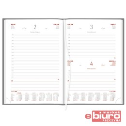KALENDARZ B5 DZIENNY ALUMINIUM STANDARD GRANAT