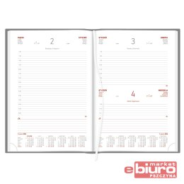 KALENDARZ B5 DZIENNY ALUMINIUM STANDARD SREBRNY