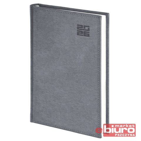 KALENDARZ B5 DZIENNY ALUMINIUM STANDARD SREBRNY