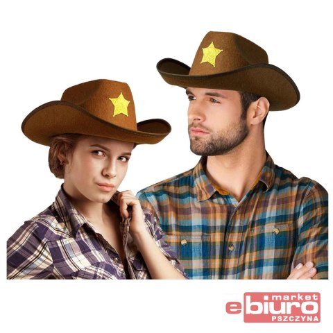 KAPELUSZ KOWBOJ BRĄZOWY ROZM L GODAN