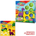 KIDS CREATIVE ZESTAW STEMPELKÓW DINO 6 SZTUK