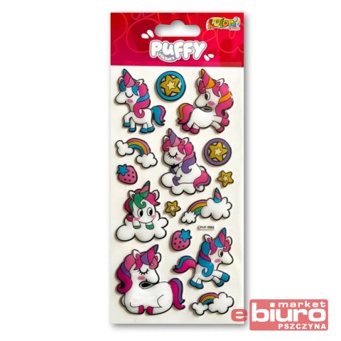 KOLORI NAKLEJKI PUFFY PUF-5802 UNICORNS PENMATE