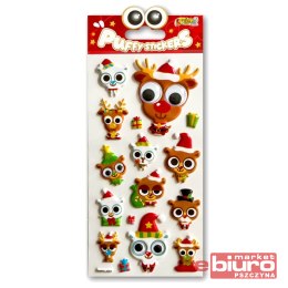 KOLORI NAKLEJKI PUFFY SWPX-2001 CHRISTMAS ANIMALS