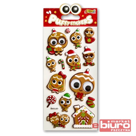 KOLORI NAKLEJKI PUFFY SWPX-2003 CHRISTMAS GINGERBR