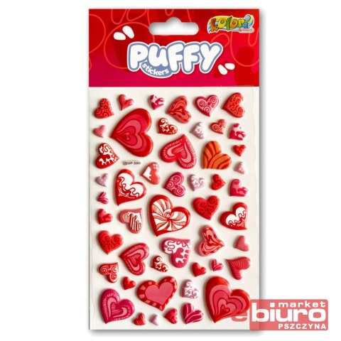 KOLORI NAKLEJKI PUFFY SWP-306B HEARTS PENMATE