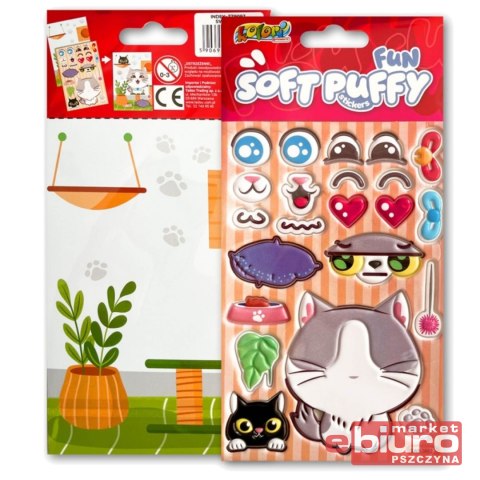 KOLORI NAKLEJKI PUFFY SWP-3602 FUN WITH KITTY PENM