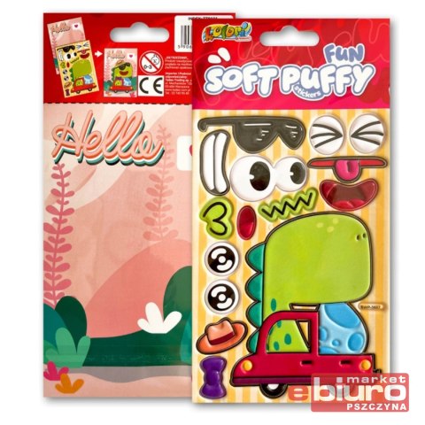 KOLORI NAKLEJKI PUFFY SWP-3607 FUN WITH DINO PENMA