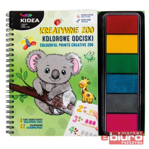 KOLOROWE ODCISKI KREATYWNE ZOO KIDEA