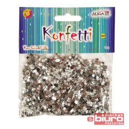 KONFETTI MT-4195 SREBRNE GWIAZDKI OP.14G