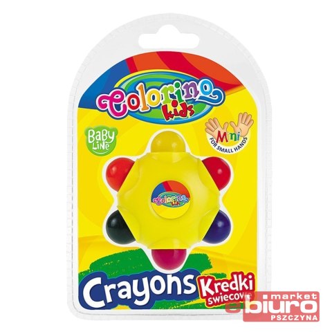 KREDKA ŚWIECOWA GWIAZDKA 6 KOLORÓW COLORINO