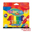 KREDKI ŚWIECOWE OKRĄGŁE JUMBO 8 KOLORÓW COLORINO