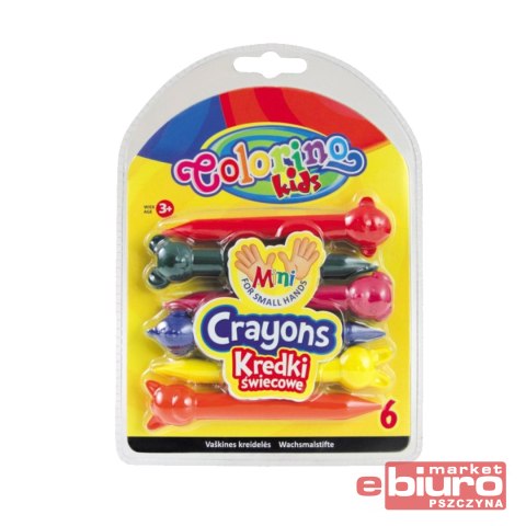 KREDKI ŚWIECOWE ZWIERZĄTKA 6 KOLORÓW COLORINO