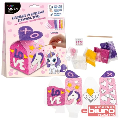 KREOWANIE PO NUMERACH SZKATUŁKA SERCE KIDEA