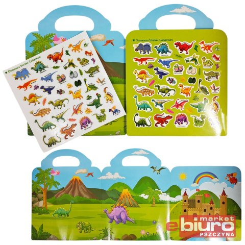KSIĄŻECZKA Z NAKLEJKAMI DINOZAURY 2656 ASKATO