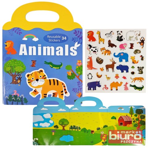 KSIĄŻECZKA Z NAKLEJKAMI DZIKIE ZWIERZĘTA 2625 ASKA
