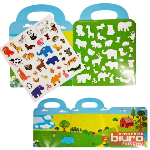 KSIĄŻECZKA Z NAKLEJKAMI DZIKIE ZWIERZĘTA 2625 ASKA