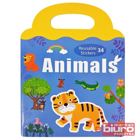 KSIĄŻECZKA Z NAKLEJKAMI DZIKIE ZWIERZĘTA 2625 ASKA