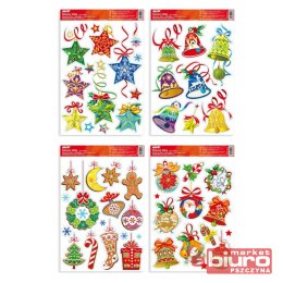 NAKLEJKA BOŻONARODZENIOWA BROKAT VA007 8885727