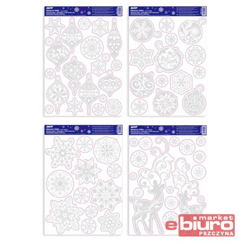 NAKLEJKA BOŻONARODZENIOWA BROKAT VA012 8885732