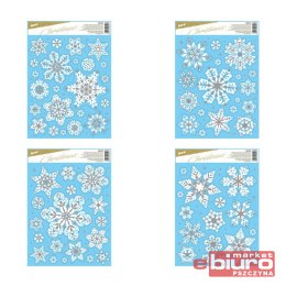 NAKLEJKA BOŻONARODZENIOWA BROKAT VA019 30X42CM