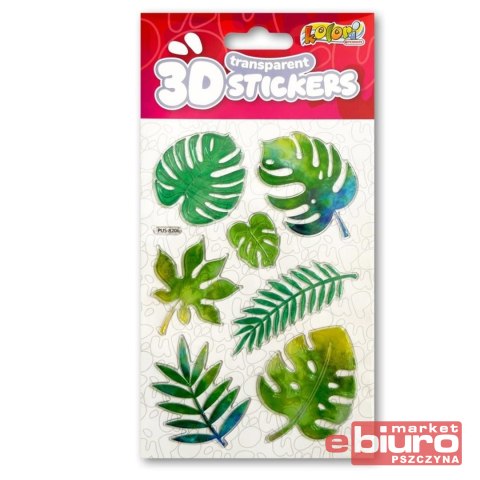 NAKLEJKI 3D TRANSP PUS-8206 GREEN LEAVES PENMATE