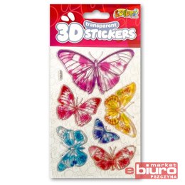 NAKLEJKI 3D TRANSP PUS-8207 SIX BUTTERFLIES PENMAT