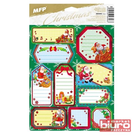 NAKLEJKI NA PREZENTY BN CZERWONE 200X300MM 10 SZT