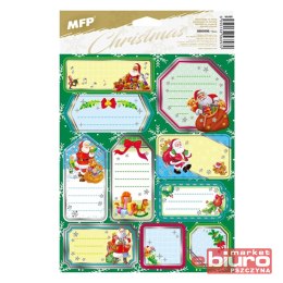 NAKLEJKI NA PREZENTY BN SREBRNE 200X300MM 10SZT