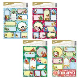 NAKLEJKI NA PREZENTY BN SREBRNE 200X300MM 10SZT