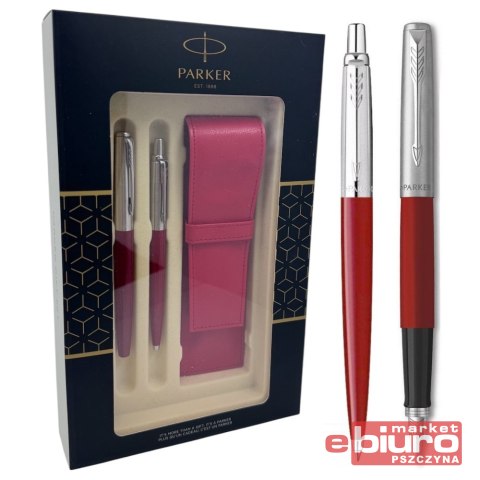 PARKER JOTTER PIÓRO + DŁUGOPIS + ETUI CZERWONE