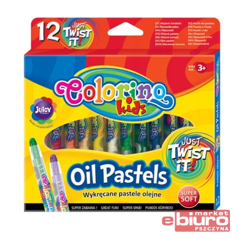 PASTELE OLEJNE WYKRĘCANE 12 KOLORÓW COLORINO