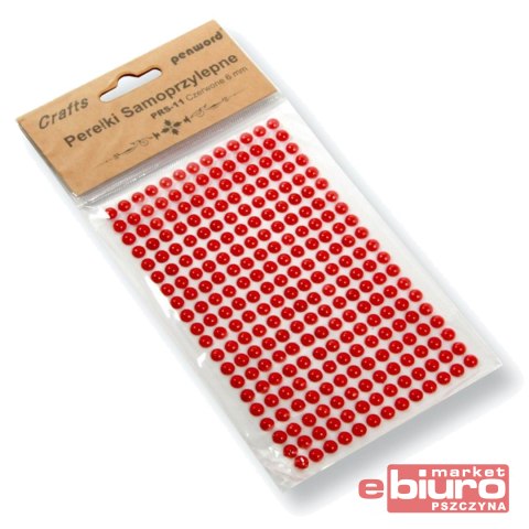 PEREŁKI SAMOPRZYLEPNE PRS-11 6MM CZERWONE PENWORD