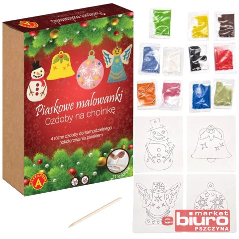 PIASKOWE MALOWANKI OZDOBY NA CHOINKĘ BAŁWANEK