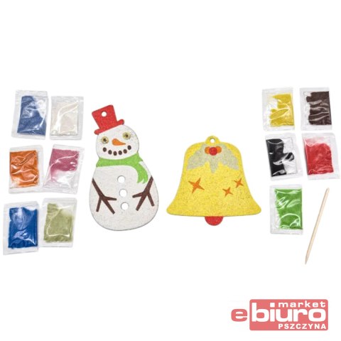 PIASKOWE MALOWANKI OZDOBY NA CHOINKĘ BAŁWANEK