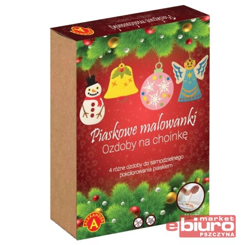 PIASKOWE MALOWANKI OZDOBY NA CHOINKĘ BAŁWANEK