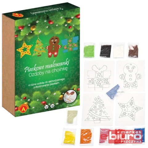 PIASKOWE MALOWANKI OZDOBY NA CHOINKĘ CIASTEK ALEXA
