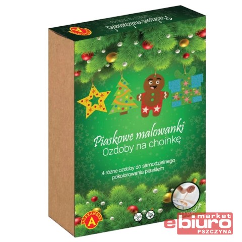 PIASKOWE MALOWANKI OZDOBY NA CHOINKĘ CIASTEK ALEXA
