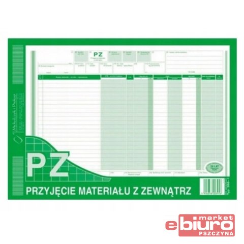 PRZYJĘCIE MATERIAŁU Z ZEWNĄTRZ A4 386-1 MICHALCZYK