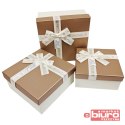 PUDEŁKA PREZENTOWE ZEST 3SZT BEŻ PU027 FLO-ART