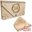 PUDEŁKO DREWNIANE KOPERTA NA "18" LAVERTIS