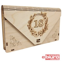 PUDEŁKO DREWNIANE KOPERTA NA 