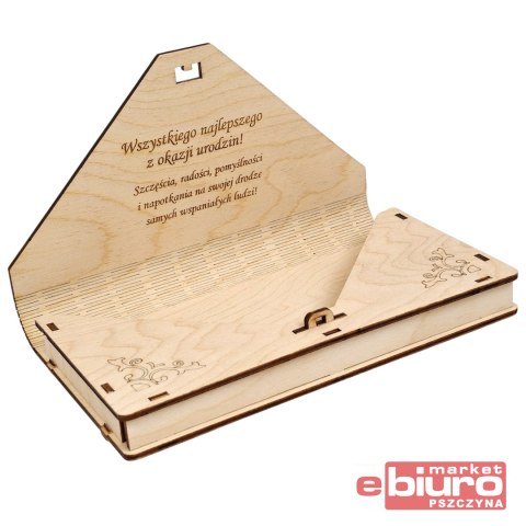 PUDEŁKO DREWNIANE KOPERTA NA "18" LAVERTIS