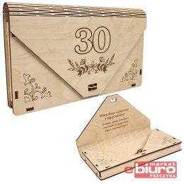 PUDEŁKO DREWNIANE KOPERTA NA 