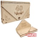 PUDEŁKO DREWNIANE KOPERTA NA "40" LAVERTIS