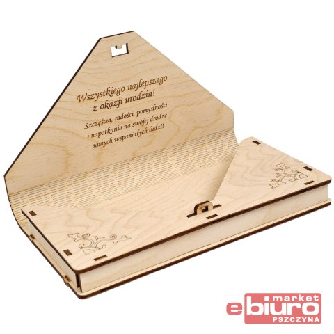 PUDEŁKO DREWNIANE KOPERTA NA "40" LAVERTIS