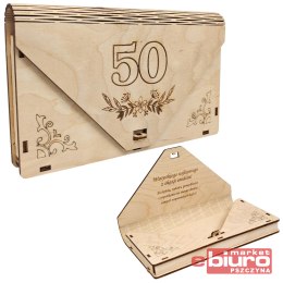 PUDEŁKO DREWNIANE KOPERTA NA 